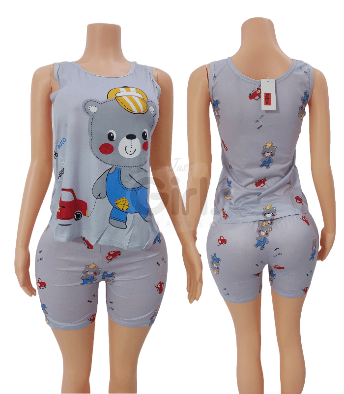 2 Piece Character Sleeveless Top and Short - Size 8 - 14