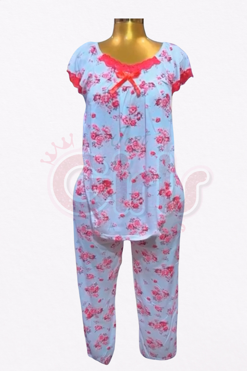 Flower 2 Piece Nightwear Just Girls Faves1 Flower 2 Piece Nightwear Just Girls Faves1